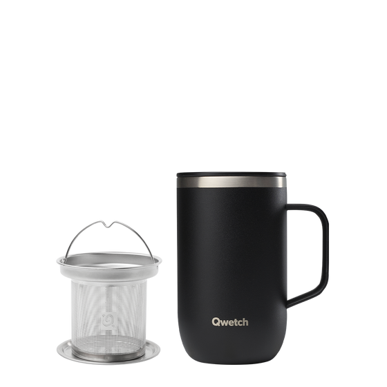 Mug Tisanière isotherme - Matt Noir