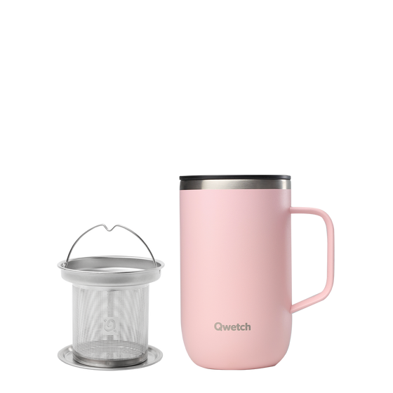 Mug Tisanière isotherme - Pastel Rose