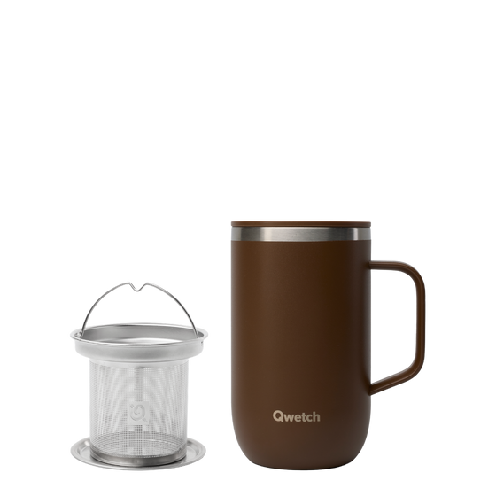 Mug Tisanière isotherme - Matt Chocolat