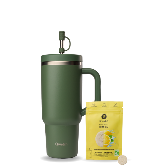 Kit Solid Drinks Limón - Travel Cup Caqui